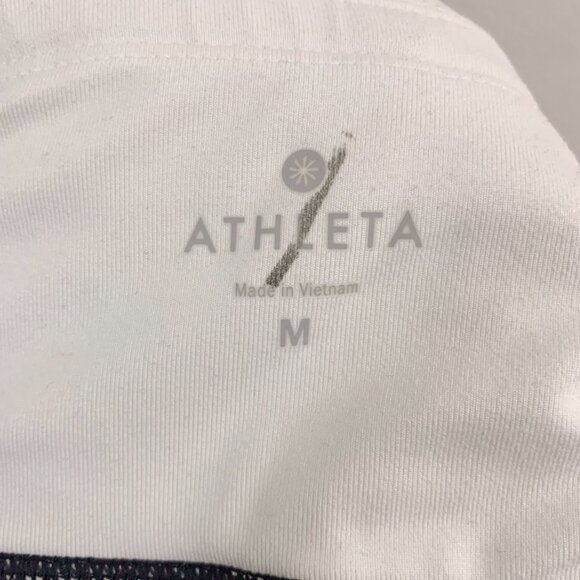 Athleta Stripe Relay Capri 2.0 Black White Size Medium - Picture 9 of 10